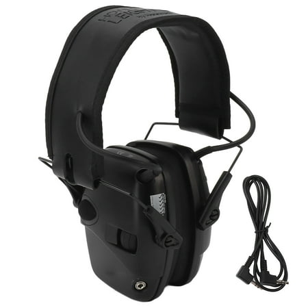 2024 Walker Electronic Earmuffs Noise Cancellation Folding Hearing Protection Adjustable Earmuffs Black p