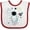 White and Red, variant on Inktastic Astronaut the Moon Spaceship and Shooting Star for Light Colors Boys or Girls Baby Bib