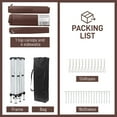 thumbnail image 5 of UBesGoo 10' x 20' Dark Coffee Portable Outdoor Canopy, Waterproof Adjustable Height, 5 of 10