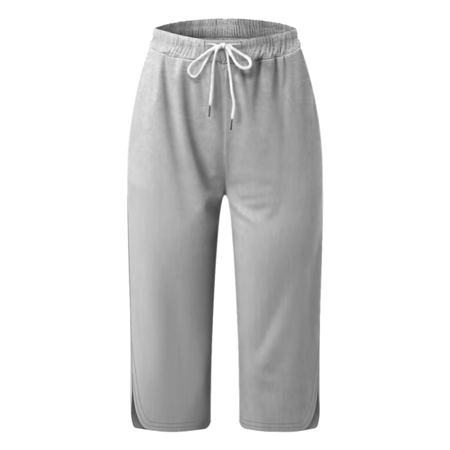Pantalones deportivos de mujer de color liso y cintura media - Cintura elástica, diseño informal y estilizado - Pantalones para el día a día, el entrenamiento y las vacaciones