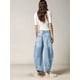 thumbnail image 4 of Pantalones Vaqueros Vintage de Cintura Baja, Elásticos, Estilo Boyfriend, de Pierna y con Realce de Glúteos para Mujer. Azul M, 4 of 7
