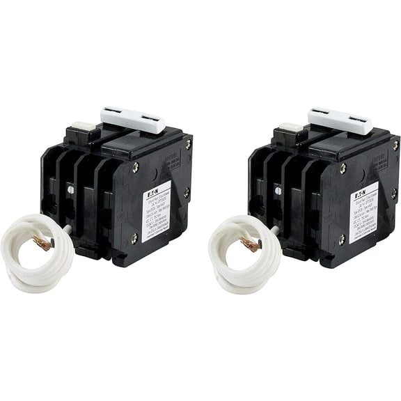 Eaton GFTCB250 Plug-On Mount Type GFTCB Ground Fault Circuit Breaker 2-Pole 50 Amp 120/240 Volt AC 2-Pack