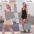 thumbnail image 6 of Large Capacity Tote Bag,Black and White Checkered Pattern Handbag Fashion Luxury Tote Bag,15.7"x13"x 5.1" Inches,Laptop Compatible, 6 of 6