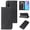 Black, variant on For vivo Y12s Magnetic Closure Leather Phone Case