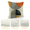 thumbnail image 4 of Wuche Boho Abstract Modern Art Decorative Throw Pillow Cover Minimalist Geometric Bohemian Sun Moon Decoration, Botanical Plant Square Pillowcase Cushion  Multiple specifications, 4 of 5
