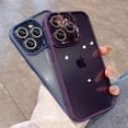thumbnail image 2 of Funda enchapada de lujo con diamantes brillantes para iPhone 14, 13, 12, 11 Pro Max, 14 Plus, protección de lente de silicona a prueba de golpes, cubierta transparente, 2 of 4