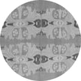 thumbnail image 1 of Ahgly Company Indoor Round Abstract Gray Modern Area Rugs, 6' Round, 1 of 4