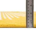 thumbnail image 4 of Unique Loom Kai Collection Area Rug - Warrior (6' 1" Round Yellow/Ivory), 4 of 6