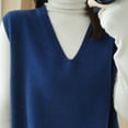thumbnail image 5 of FAIWAD Women's Sleeveless V Neck Sweater Vest Solid Color Loose Pullover Knitwear Tank Tops, 5 of 5