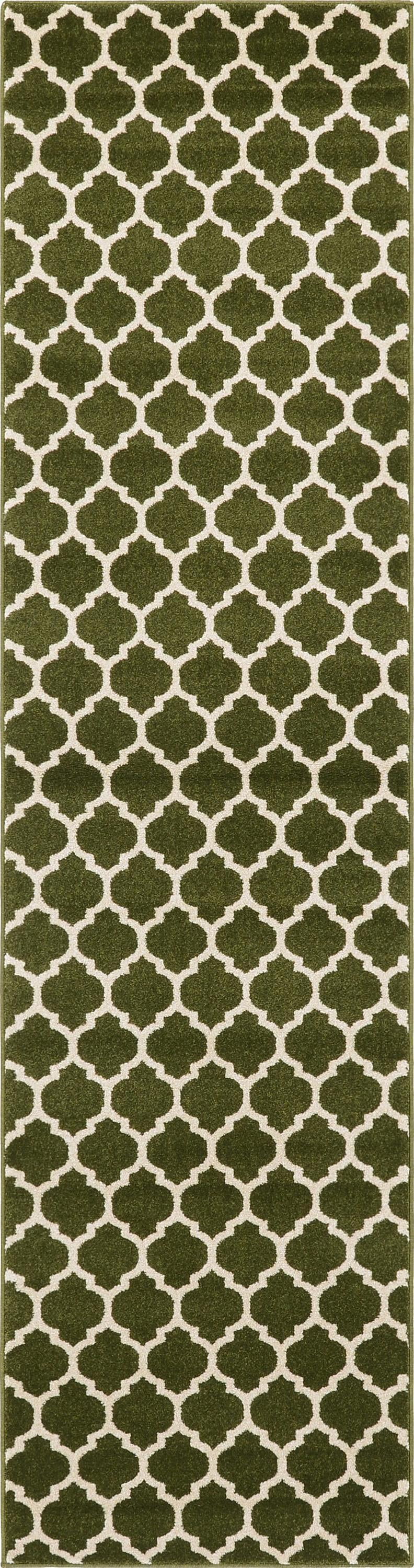 Unique Loom Philadelphia Trellis Rug Dark Green/Beige 2' 7" x 10