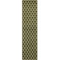 thumbnail image 1 of Unique Loom 3116353 Moroccan Lattice Runner Rug, 2' 7" x 10', Dark Green/Beige, 1 of 2