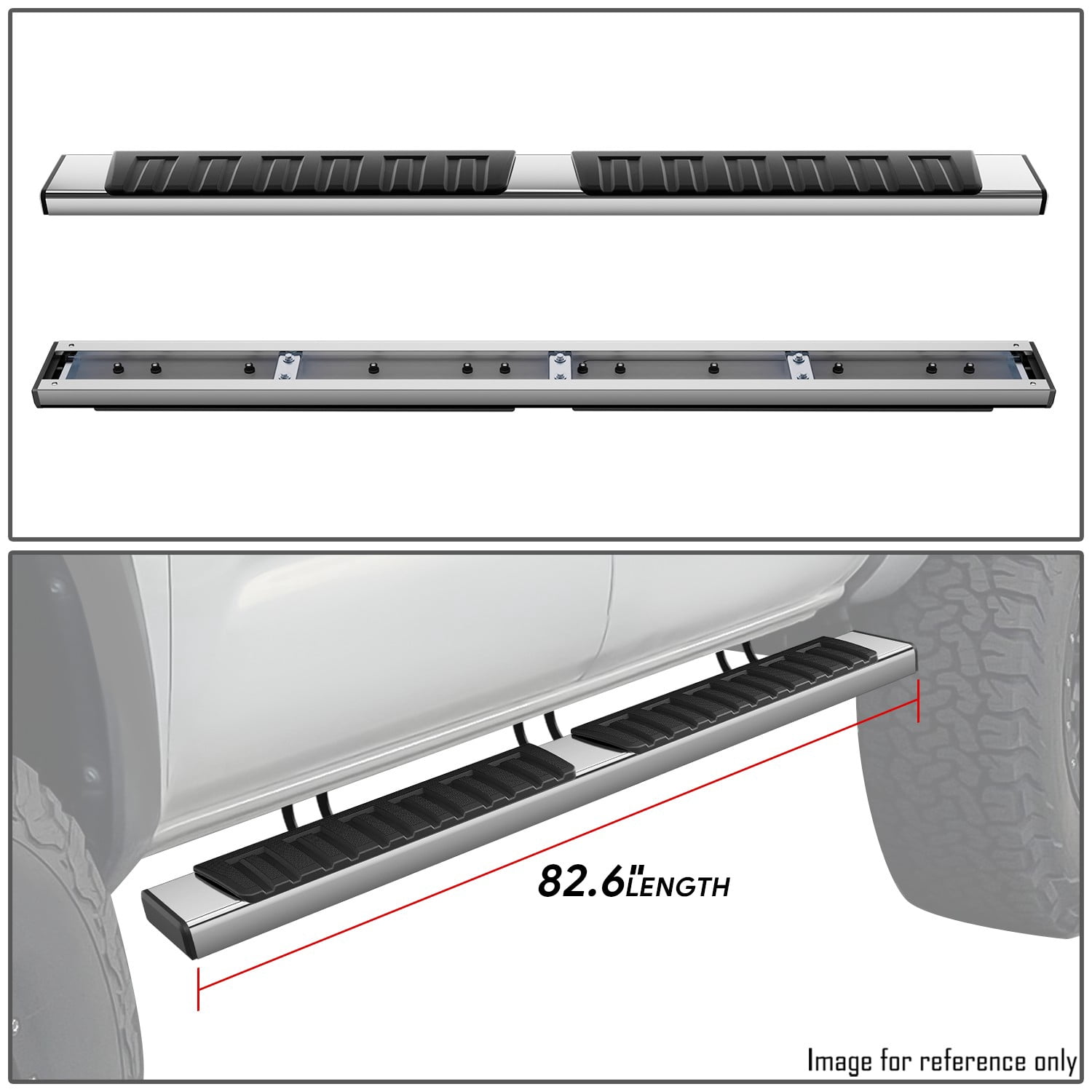 DNA Motoring For 05-22 Toyota Tacoma Double/Crew Cab 6.75" Side Step Nerf Bar Running Board