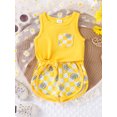 thumbnail image 3 of Bagilaanoe 2pcs Toddler Baby Girl Shorts Set Sleeveless Tank Tops + Shorts 6M 12M 18M 24M 3T Kids Casual Summer Clothes, 3 of 7