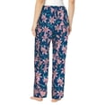 thumbnail image 3 of Xecao Lilies Flowers Women's Straight Lounge Pajama Pants: The Epitome of Relaxed Sleepwear, 3 of 9