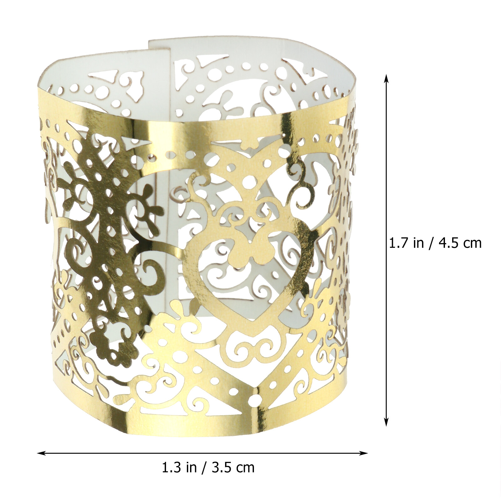 50pcs Hollow Paper Candle Holder Wraps Paper Lamp Enclosures Candle