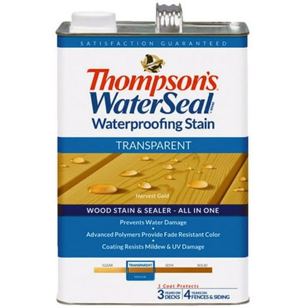 Thompsons WaterSeal Transparent Waterproofing Stain HARVEST GOLD (Best Basement Waterproofing Paint)