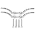 thumbnail image 1 of 6 Inch Cleat, Strong Stainless Steel Hardware Flagpole Cleat Hook 2pcs/set With Mounting Screws For Canoe And Kayak For Small Boats, 1 of 8