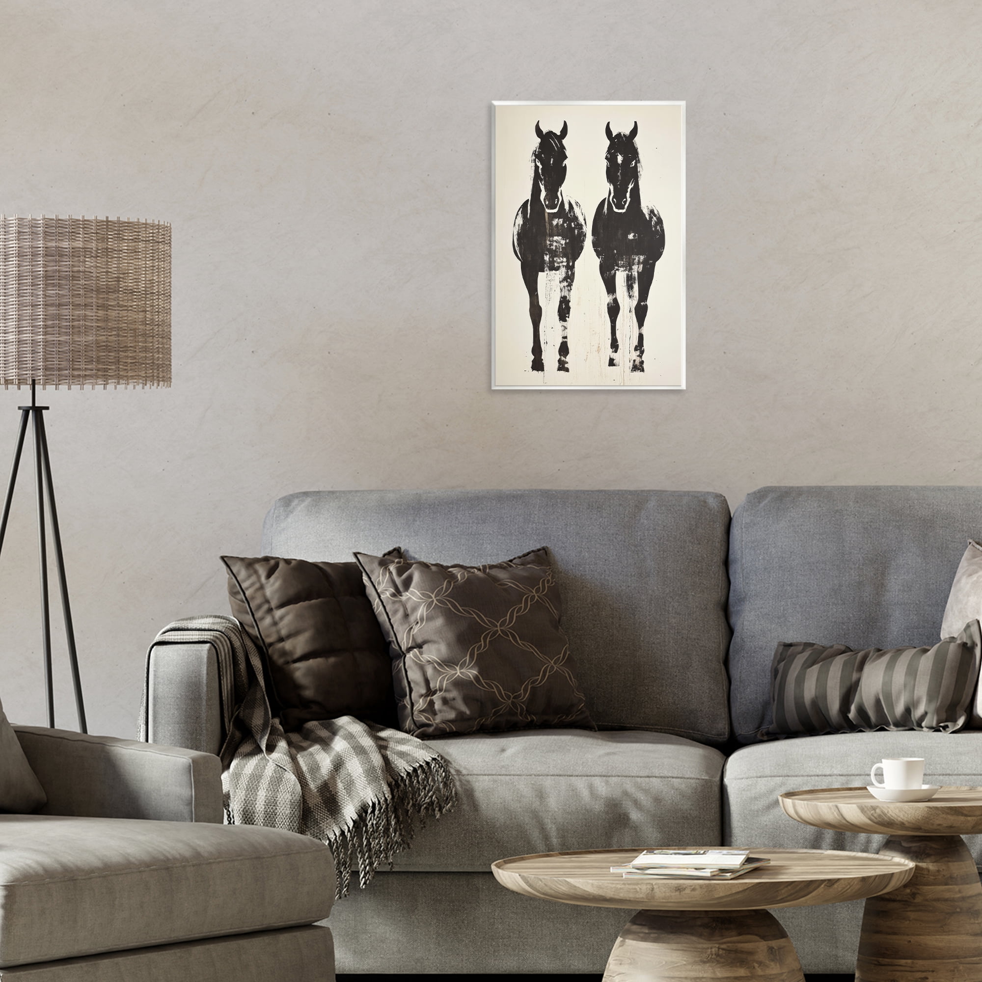 Stupell Industries Silhouetted Horse Couple Wall Plaque Art, design by Petal Prints Design