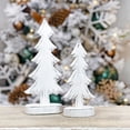 thumbnail image 2 of Árboles de Navidad AuldHome madera JUEGO de 2 blanco envejecido, 2 of 9