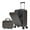 Brown, variant on 2 pcs in ABS Spinner Wheel Luggage, with Combination Lock and Front Opening Design, 14" Cosmetic Case