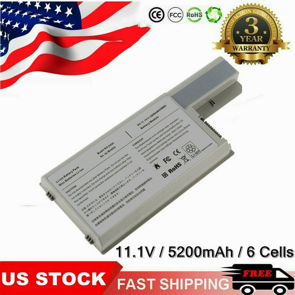 Battery for Dell Latitude D531 D820 D830 M65 M4300 Type CF623 CF711 DF192 58Wh