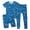 Blue, variant on Outfits for Boys Kids Girls 3Pcs Unisex Short Shirt And Pants Boys' Clothing Sets