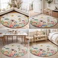 thumbnail image 4 of Large Round Rug 8Ft, Seahorse Coastal Non-Slip Washable Circle Rugs Carpet, Nautical Ocean Summer Beach Coral Rustic Indoor Outdoor Rug Floor Mats Throw Runner for Bedroom Living Room Bathroom, 4 of 8