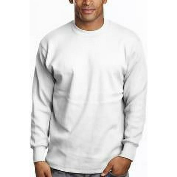 Pro 5 Super Heavy Mens Long Sleeve T-Shirt,White,2XL
