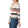thumbnail image 2 of Jessica Simpson GARDENIA STRIPE Hollie Rib-Knit V-Neck Top, US Medium, 2 of 3