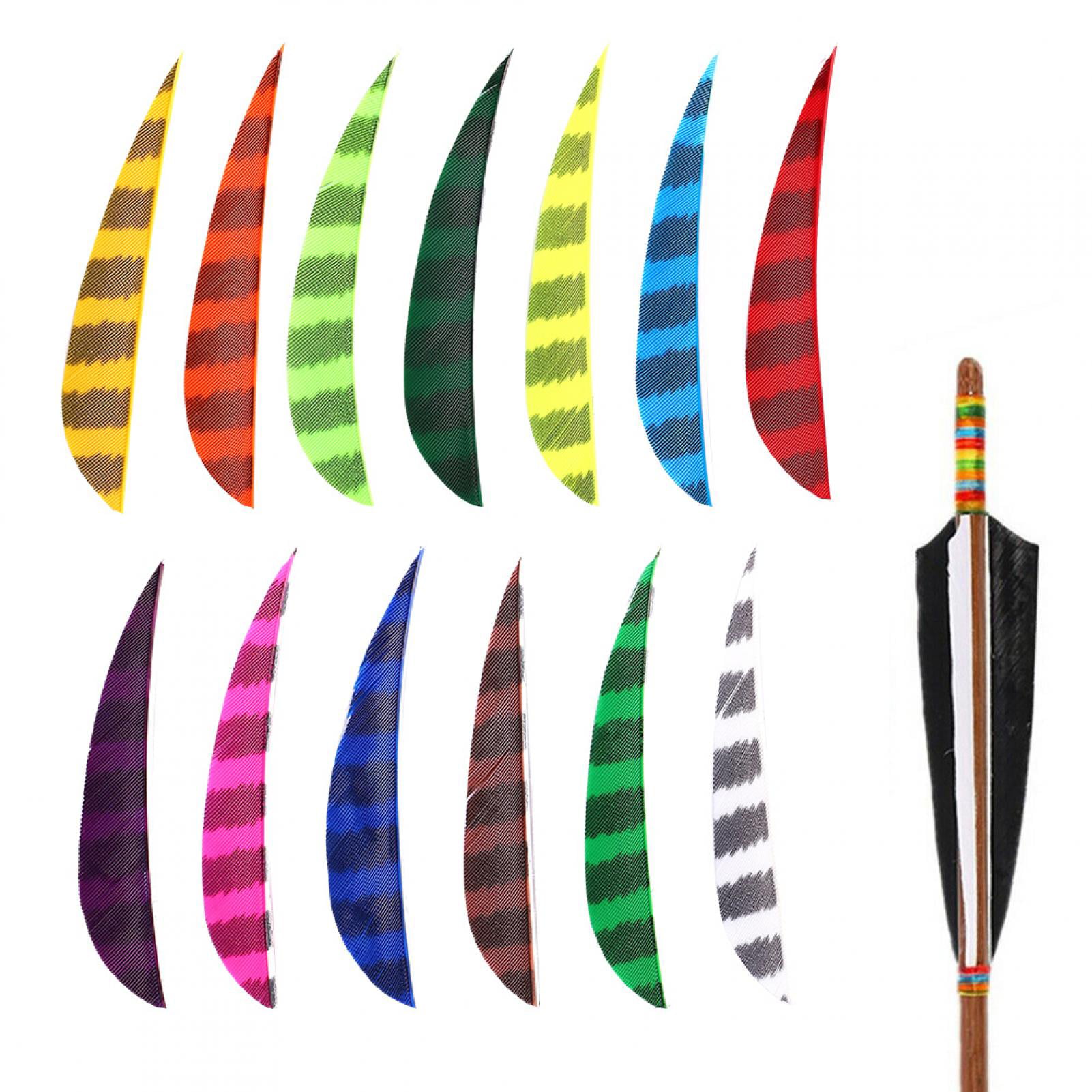 Arrows Vanes 4 Inch Plastic Feather Fletching for DIY Archery Arrows 50 Pack 1X 