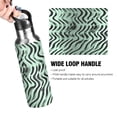 thumbnail image 4 of Wavy Black and Green Pattern 1000ml Double Walled Stainless Steel LeakProof Sports Bottle Thermo 8h Portable, 4 of 9