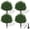 Cedar Tree 4pc, variant on Artificial Boxwood Topiary Ball with Lavender, Set of 4 Artificial Shrub Bushes with Ground Spike, UV Resistant Fake Evergreen Plant Tree for Porch Outdoor Planters Indoor Valentine's Day
