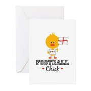 CafePress - English Soccer Football Chick Greeting Cards (Pk O - Greeting Cards (Pk of 10) Matte
