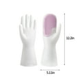 thumbnail image 3 of HengDidi Magic Dishwashing Gloves with Built-in Scrubber, Reusable Kitchen Cleaning Gloves for Pots/Utensils, Extra Long Cuff Latex-Free Household Gloves (4 Colors), 3 of 8
