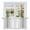 Gray, variant on Grey Striped Tier Curtains, Modern White Striped Abstract Art Aesthetics Light Filtering Kitchen Curtains, 2Pcs Rod Pocket Half Window Treatments Panels for Sink Cafe Cabinet Camper 27.5x24 Inches