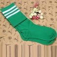 thumbnail image 3 of WMNTST Women's Socks Knee-High Striped Football Socks Breathable Stretchy Minimalist Athletic Leisure Hosiery, 3 of 4