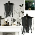 thumbnail image 4 of Deeceymbur Extra Large Hanging Ghost Decoration with Rope Skull Head Halloween Prop for Yard Party 29.53x21.65in, 4 of 9
