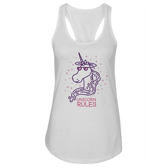 Unicorn Rules Design Tank Women -Image by Shutterstock, Female Medium