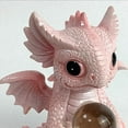 thumbnail image 4 of Dragon Statues Lighting Ball Mini Dragon Figurine Cute Handmade Desk Room Decor, 4 of 4