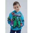 thumbnail image 3 of Sudadera con capucha Minecraft Creeper Zombie Steve para niños Turquesa 18-20, 3 of 5