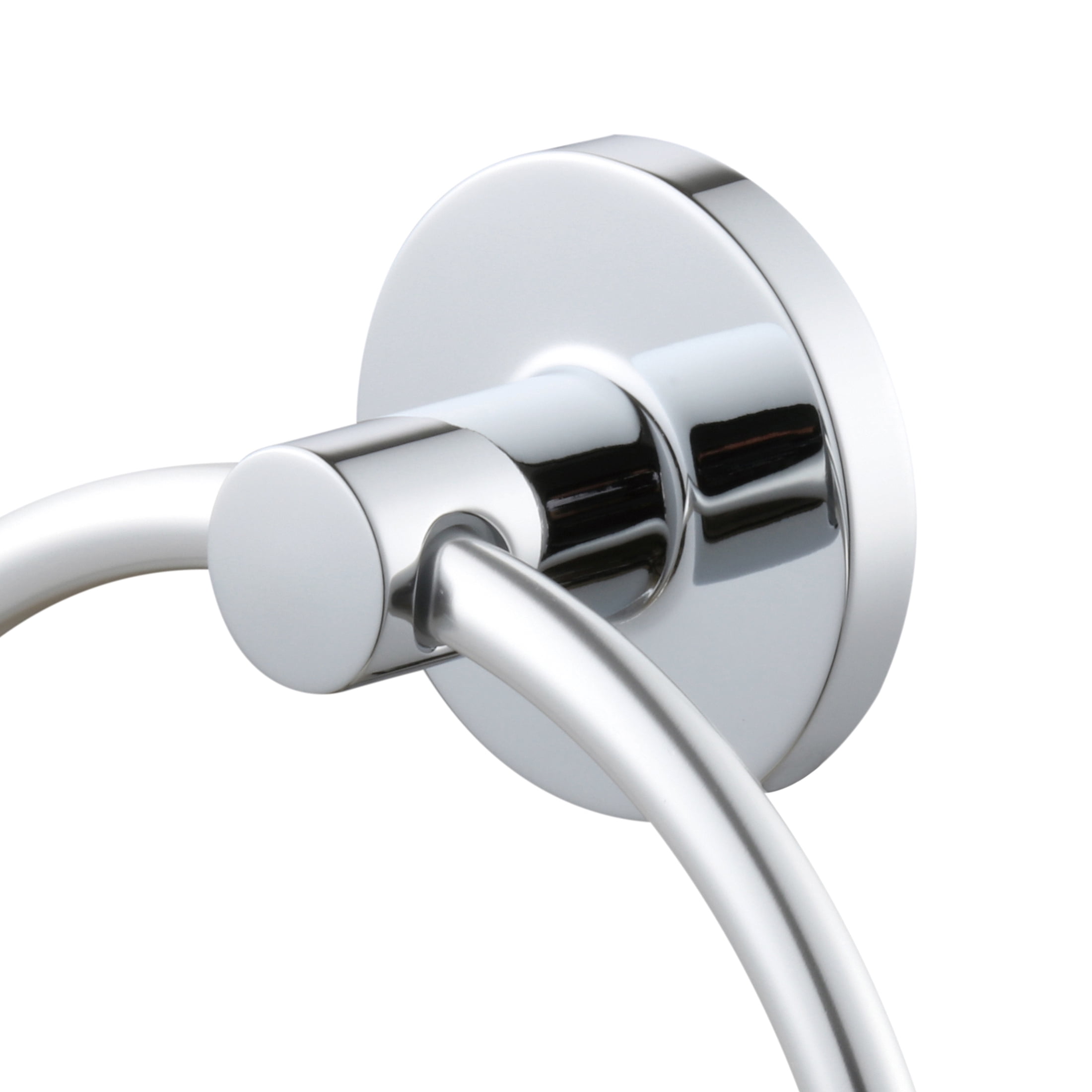 (3 pack) Mainstays Modern Round Towel Ring in Chrome