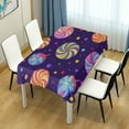 thumbnail image 4 of Yayeee Tablecloths 54" x 54" Rectangle Wrinkle Resistant Party Table Cover, Candy Cosmic Swirls, 4 of 8