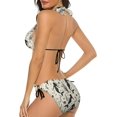 thumbnail image 3 of NICKSUN Women's Bikini Sets, Cute Print Two Piece Bathing Suits Sexy Halter Padded Bikini Swimsuits, 3 of 6