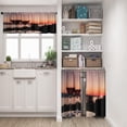 thumbnail image 2 of Wine Kitchen Curtains Farmhouse Window Curtains Valance and Tier Set 36 Inch, Romantic Sunset Rod Pocket Short Tier Curtain, Retro Two Glasses Small Cafe Curtains for Kitchen Decor, 2 of 6
