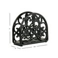 thumbnail image 6 of Home Basics Cast Iron Fleur De Lis Napkin Holder, Black, 6 of 8