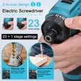 thumbnail image 4 of Amdohai 18V Lithium Screwdriver Torque Adjustable 2 Speed Control Modes Multifunctional Repairing Tool Kit Brushless Motor, 4 of 8