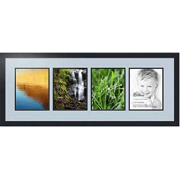 collage photo frame double mat with 4 8x10 openings with black frame