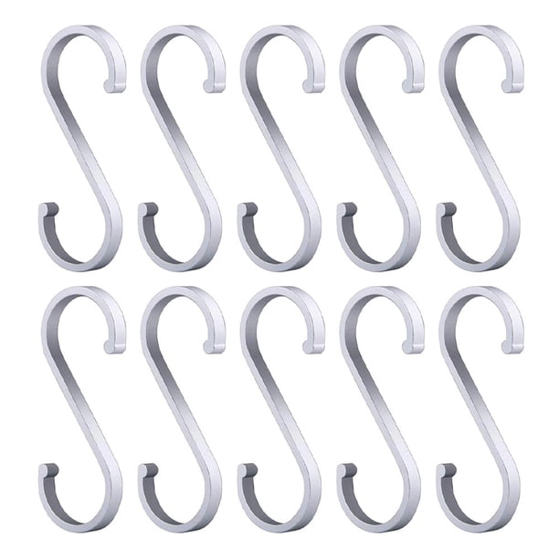 Ganchos de Aluminio en ma de S para Colgar Tazas de Café,Cubiertos de Parrilla,Plantas,Ropa
