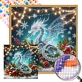 thumbnail image 1 of 5D DIY Taladro Parcial AB Diamante Pintura Dragón Hielo 45x45cm Blanco, 1 of 9