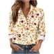 thumbnail image 3 of TaTaai Women Printed Casual Button Down Shirt Long Sleeve Collared Blouse Ladies Spring Autumn Daily Street Wear Soft Breathable Machine Washable No Fading Stylish Top Gift, 3 of 6